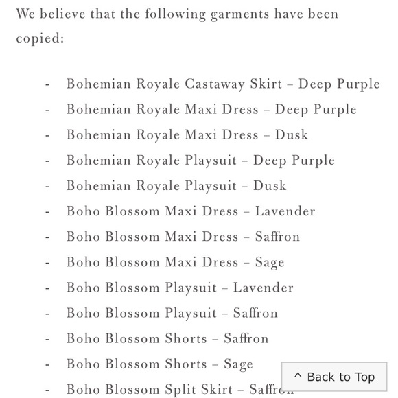 🌿 Spell and the Gypsy List of Copied Garments - Picture 2 of 8